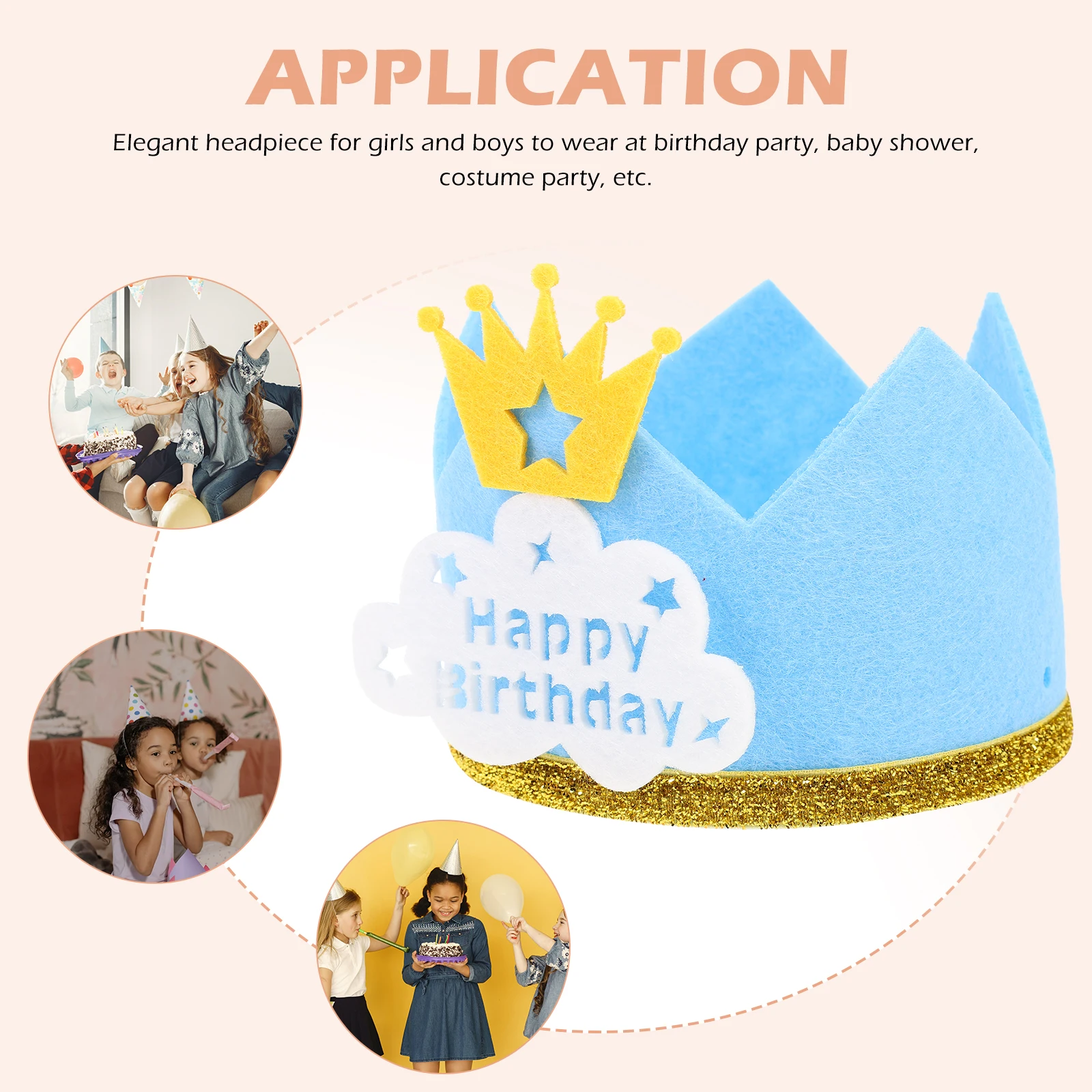 

6pcs Thickened Birthday Hats Adorable Crowns Comfortable Costume Accessories For Party Decorations Photo Props Birthday