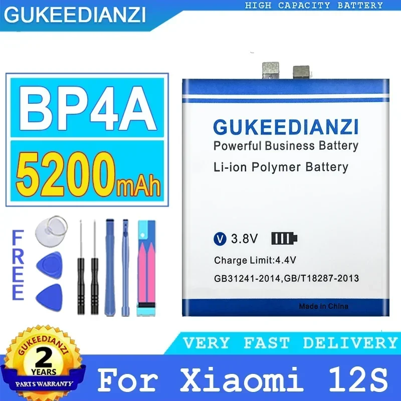 

BP4A аккумуляторные батареи 5200 мАч для Xiaomi MI 12S Ultra 12SUltra, портативная батарея для смартфона