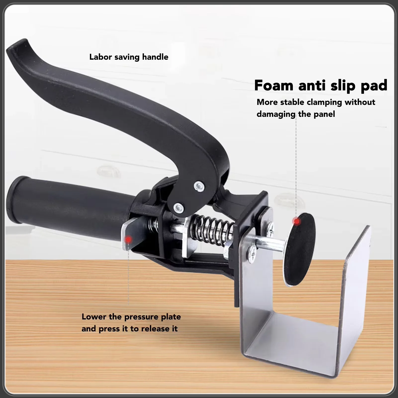 U-shaped Drawer Clamp, Drawer Front Mounting Clamp, Quick-release Drawer Clamp For Woodworking, With Replaceable Clamping Plates