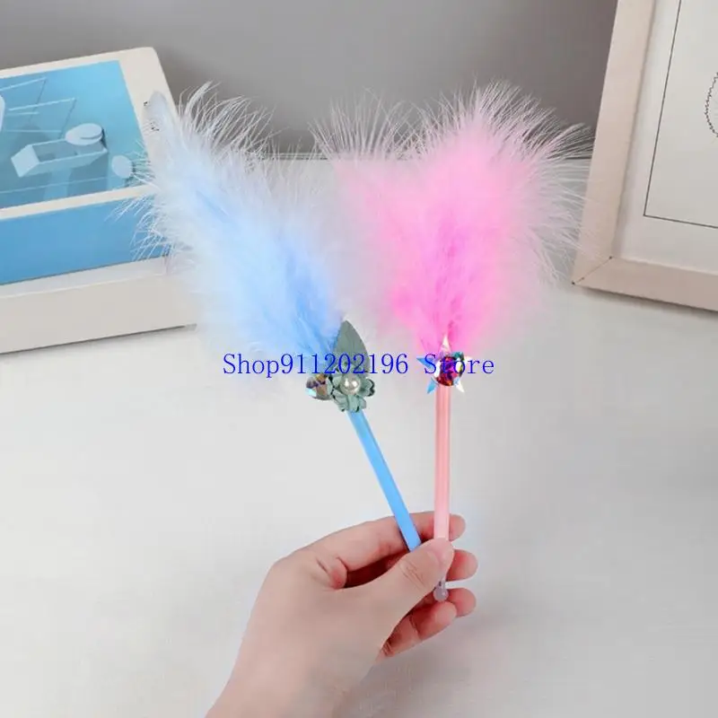 

P82A Antiqued Ballpoint Pen Multipurpose Feathered Signing Pen for Writing
