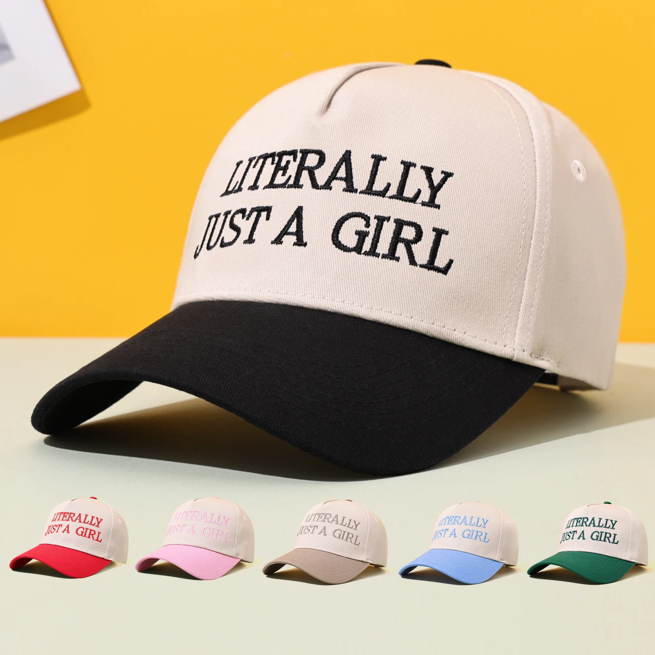 

1PC spliced color-blocking letter-embroidered baseball caps for men and women, fashionable outdoor casual baseball caps