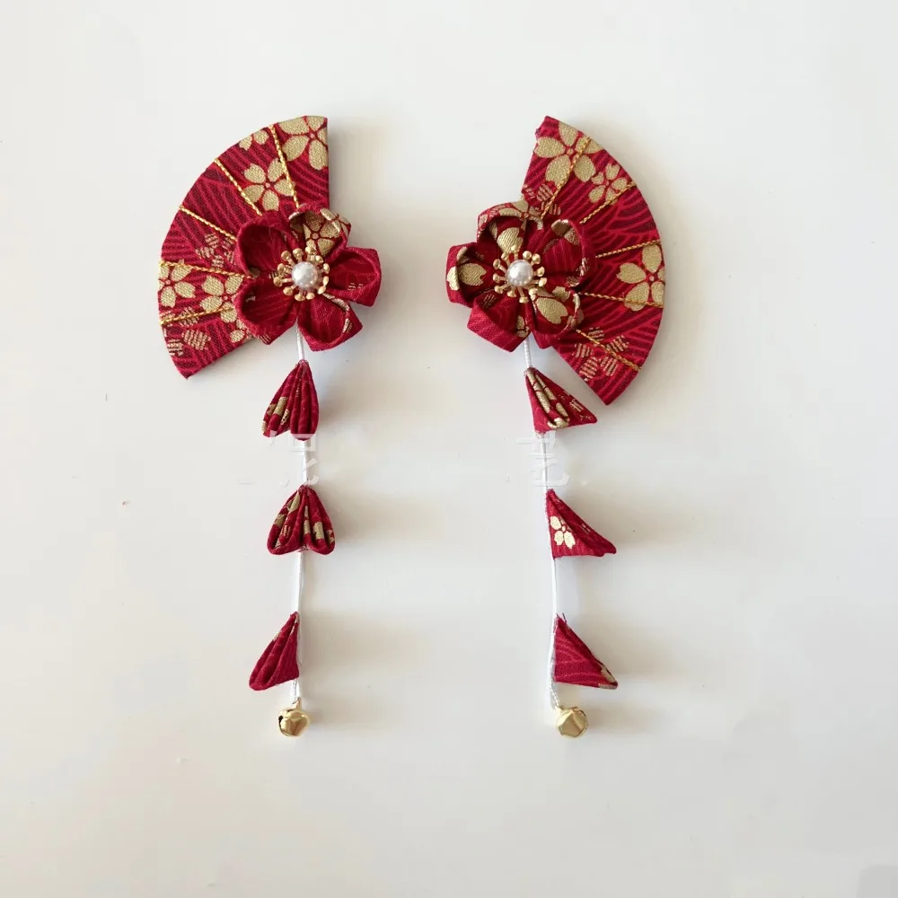 

Bell Kimono Sakura Hairpin Sakura Flower Tassel Fan Hair Clip Girl Hair Accessories Ancient Style Hanfu Fan Hair Clip Photo Pros