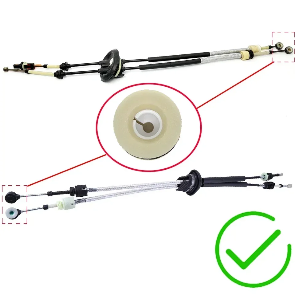 2Pcs Gear Shift Cable Linkage Shifter Lever Selector Rod Connect