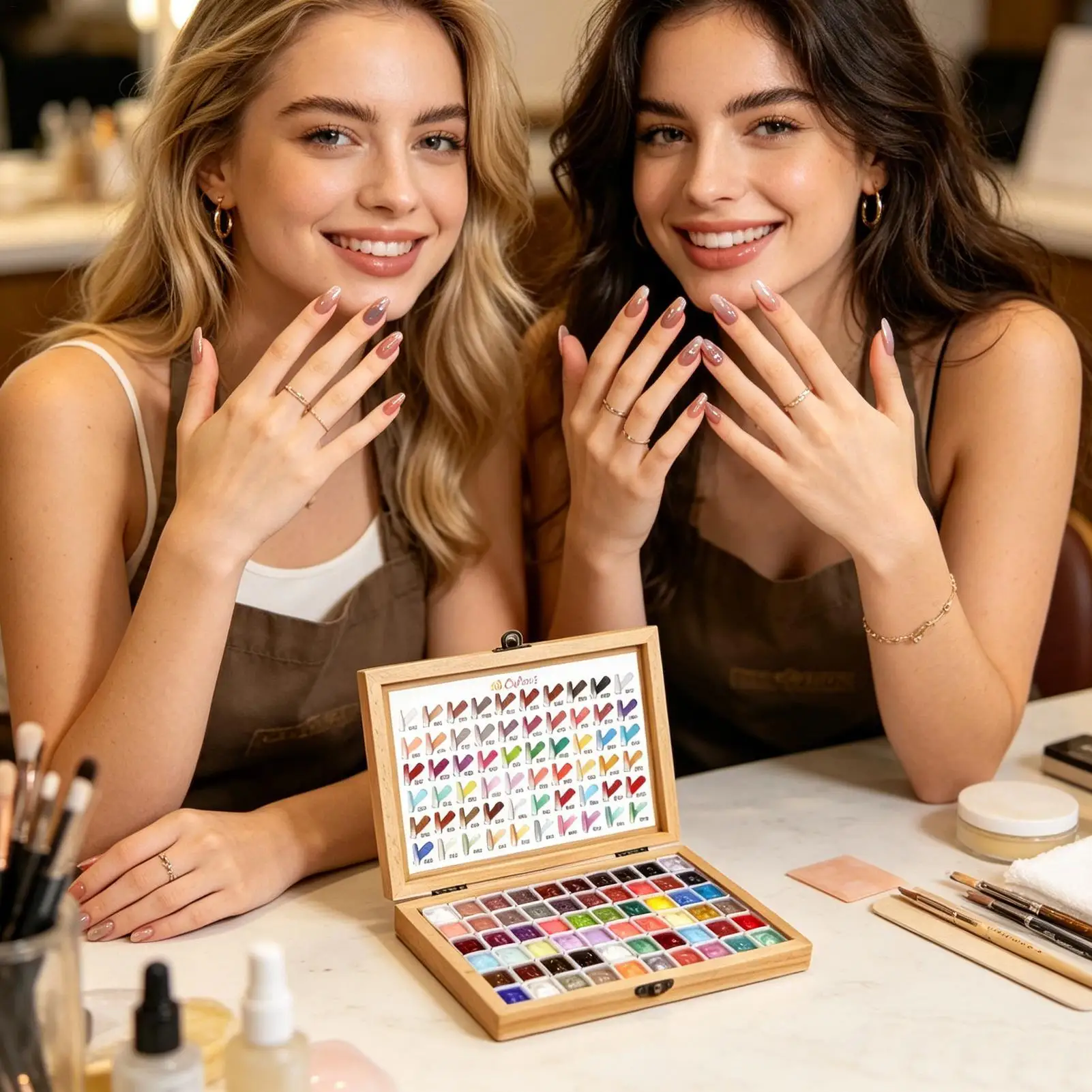 Mini 60 Grids Pat Painting Gel NailPolish Gradient Effect NailArt Salon Design Long-Lasting Creamy Texture Smooth Application