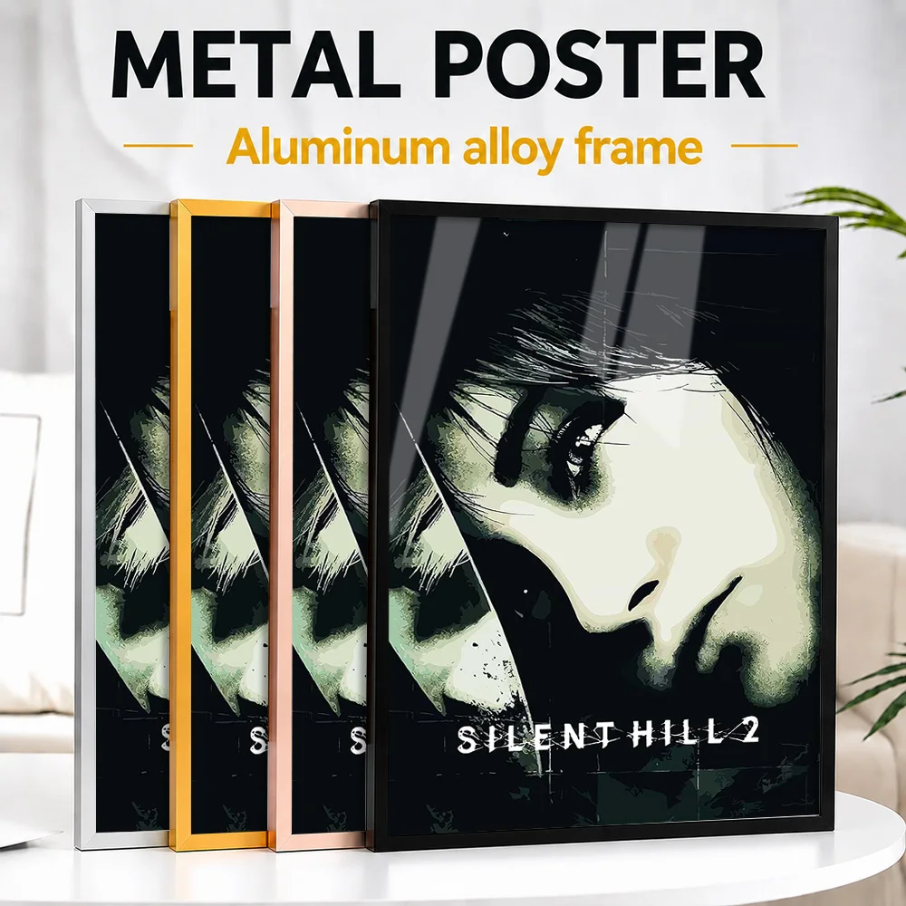 Silent Hill 2 Metal Poster With Aluminum Alloy Frame Personalized Photo Dark Survival Style Wall Art For Game Room Player Gift