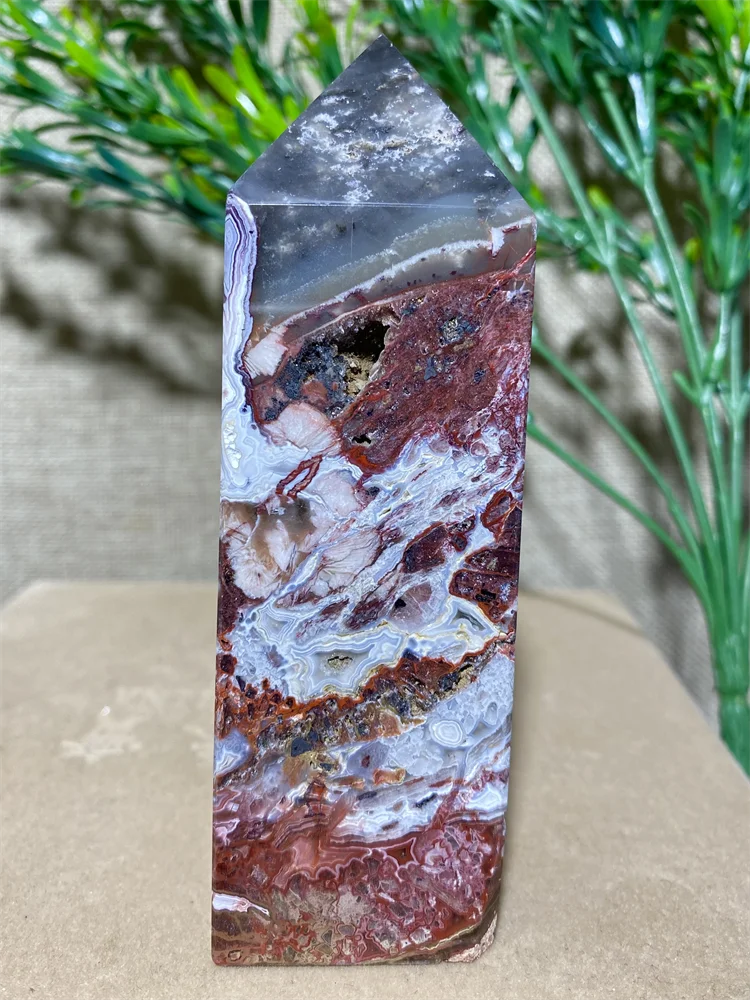 

Mexico Agate Geode Natural Stone And Crystal Healing Tower Gem Minerals Wicca Druzy For Home Decoration Accessories Wand