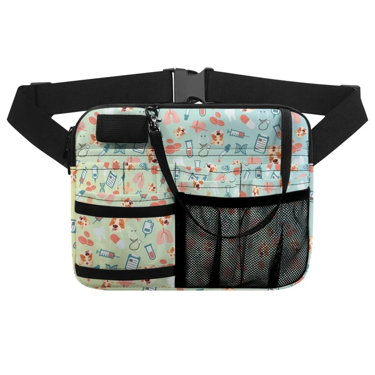 Portable Nurse Fanny Pack Multi Pocket Waist Organizer Belt Bags Cartoon Medical Icon Animal Print Small Nurse Pockets Gift 2023