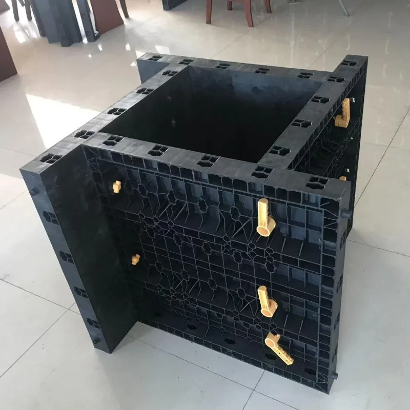 Adjustable concrete formwork plastic reusable concrete pillar mould