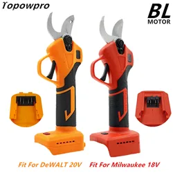 Fit For DeWALT/Milwaukee 18/20V Battery Brushless Electric Pruner 25mm Cordless Scissors Shear Garden Fruit Tree Garden Tool