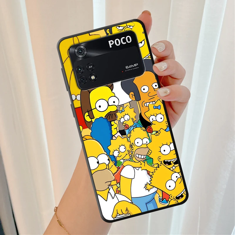 سمبسنز متعة الأسرة لينة عودة غطاء الهاتف القضية ل Xiaomi Poco M3 M4 برو F3 F4 F5 X3 X4 X5 C51 M5 C65 C50