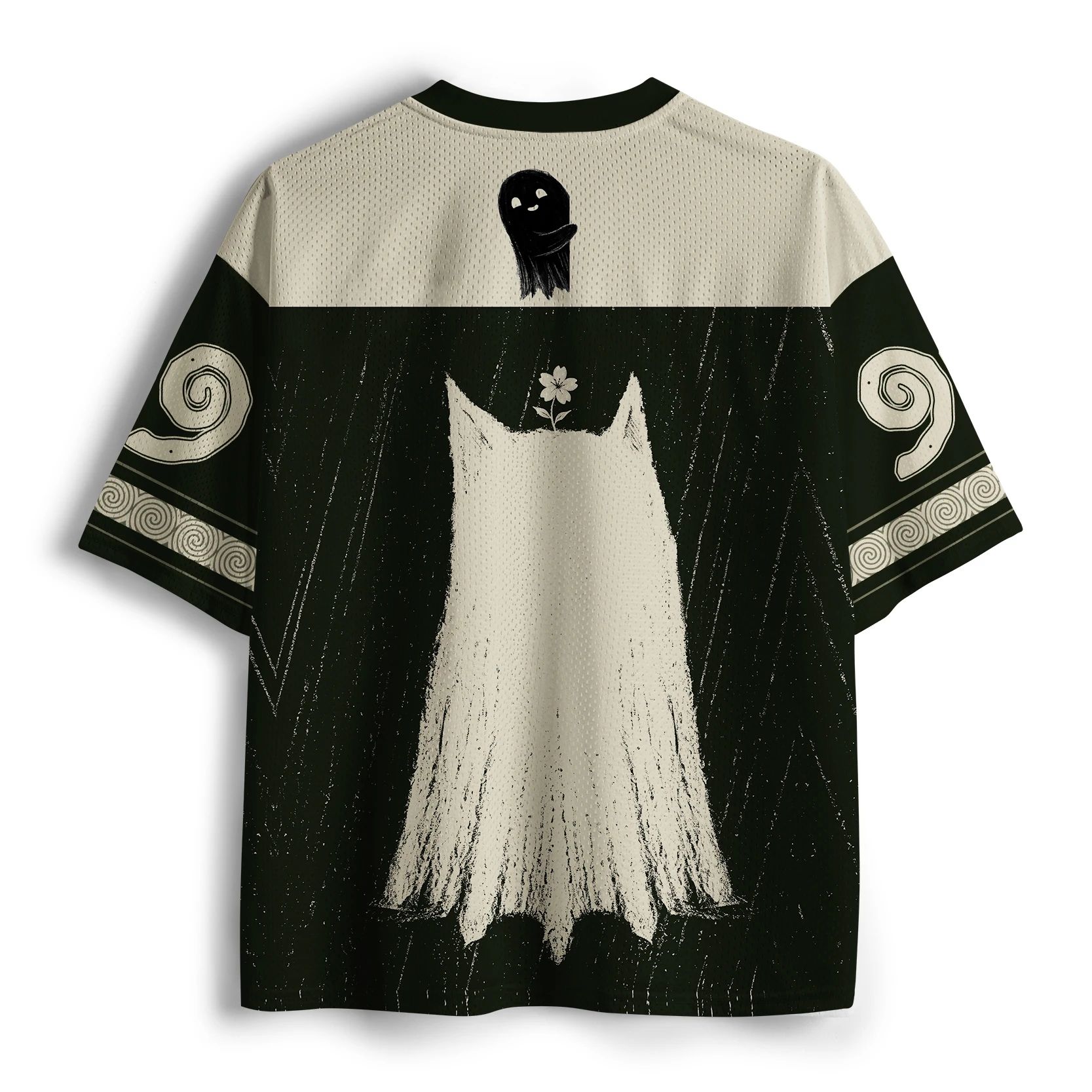 Halloween Limited Edition Ghost Cat Printed Men's Sports Jersey Halloween Party Family Costume Children's Role Playing Clothing