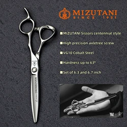 MIZUTANI professional hairdresser scissors barbershop tools hair cutting machine 6.0-6.3-6.7 inch VG10 steel barber stuff