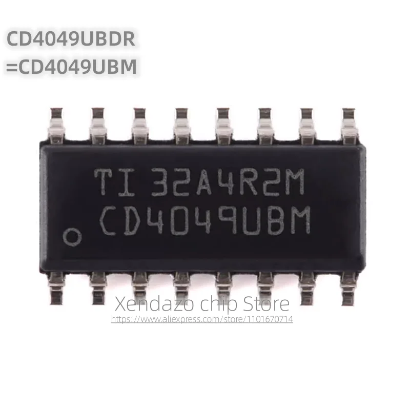 10pcs/lot CD4049UBDR CD4049UBM SOP-16 package Original genuine Six phase inverse buffer chip