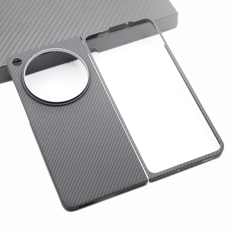 ZXKE Carbon Fiber Case For ONEPLUS OPEN Cover Embedded Iron Sheet Magnetic Car Support Magsafe 600D Aramid Fiber Shell