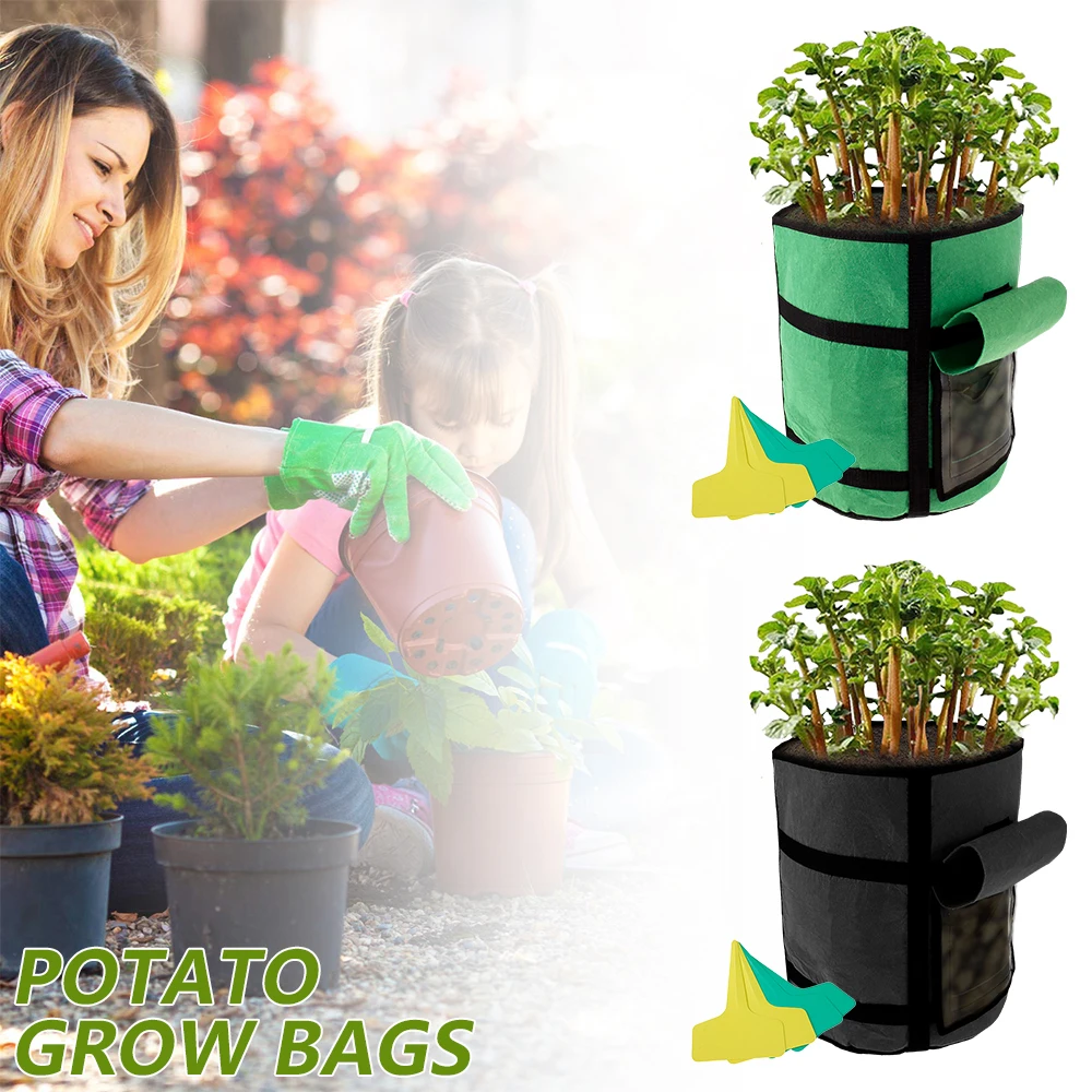 

Potato Grow Bags Plant Cultivation Container Home Garden Vegetable Flower Planter Pot