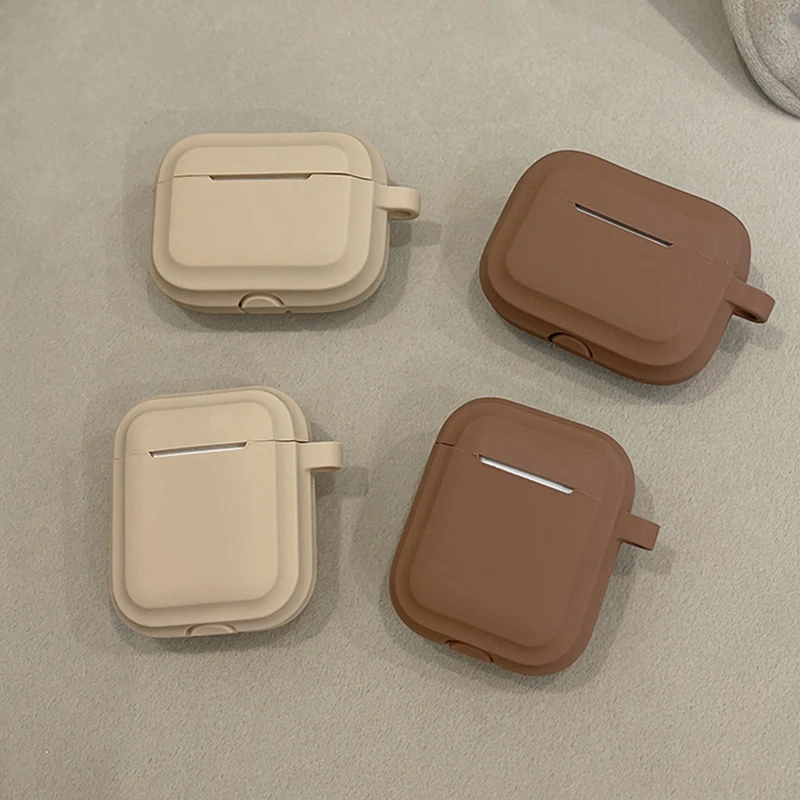 Brown Khaki Trendy case for airpods pro Case wireless bluetooth charging cover for airpods 3 1 2 case for airpod pro 3 Funda