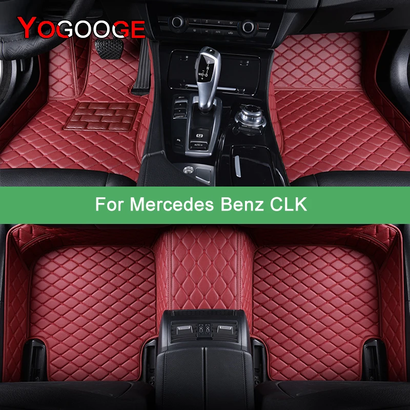 

YOGOOGE Custom Car Floor Mats For Mercedes Benz CLK C209 A209 2002-2010 Auto Carpets Foot Coche Accessorie