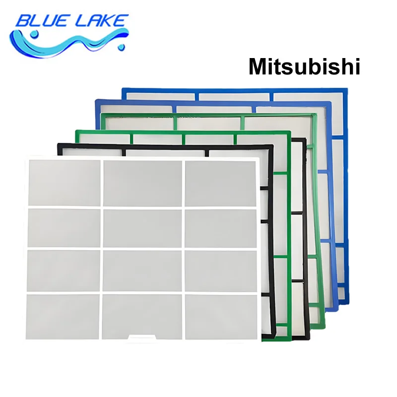 Juegos de filtros de aire acondicionado personalizados para Mitsubishi, varios modelos (1p/1,5p/2P), piezas de electrodomésticos personalizadas para máquina antigua, 33x28cm