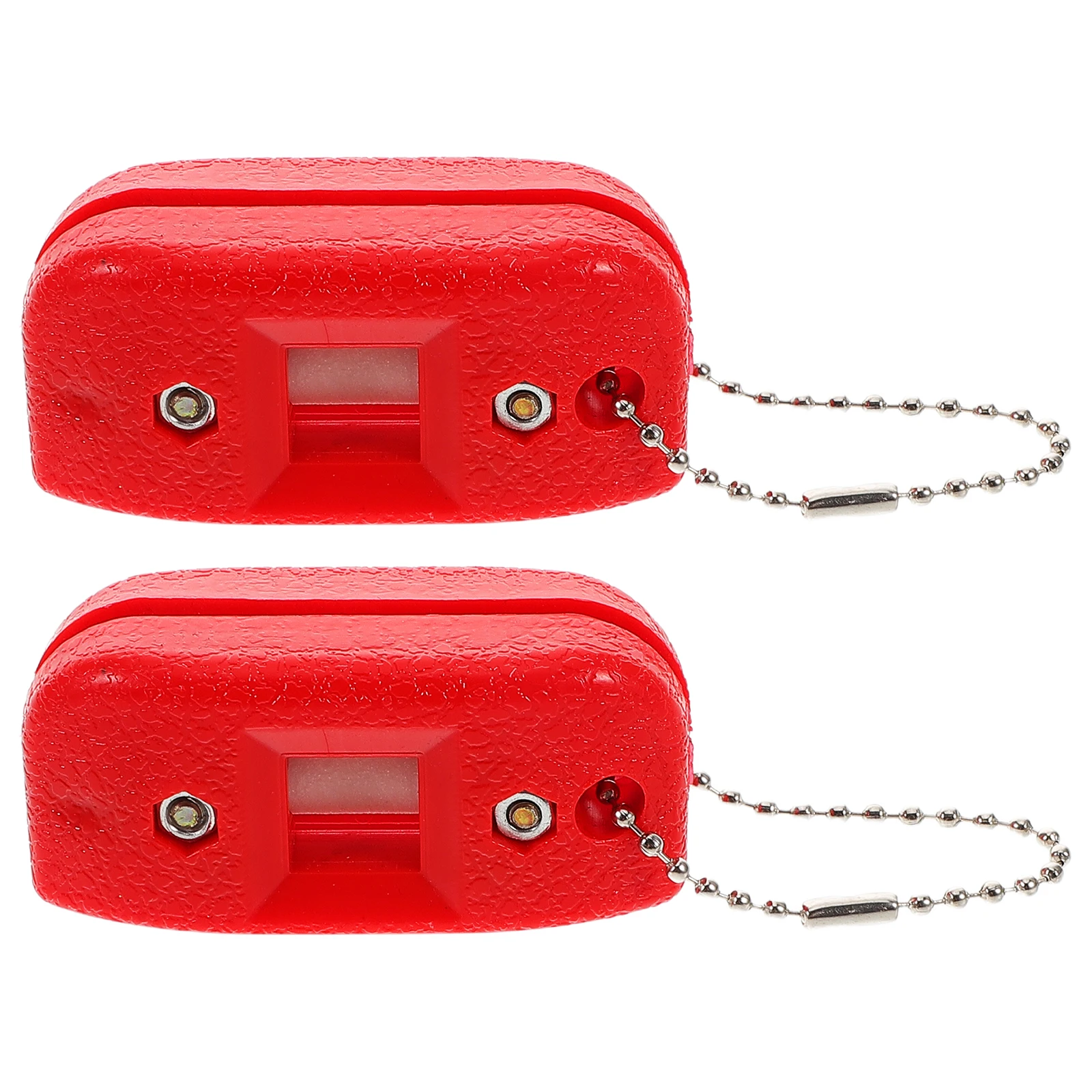 

2 Pcs Ice Blade Sharpener Figure Skates Ceramic Red Portable Hockey Grindstone Laces Skate Accessories Grinder Blade