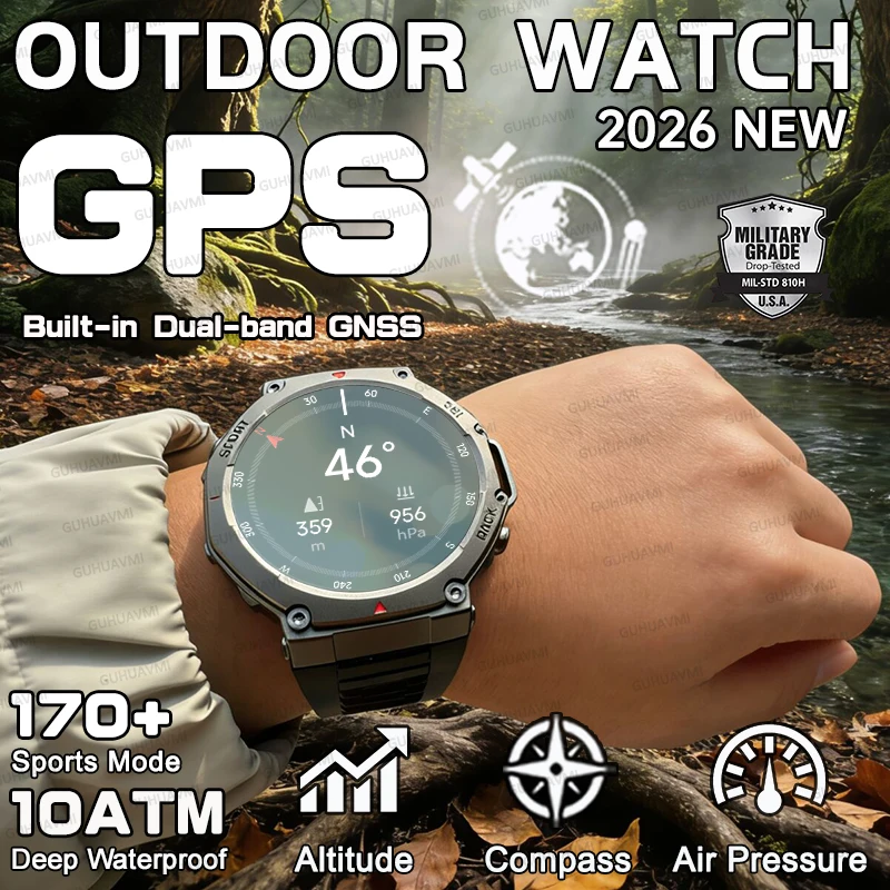 Global Edition Military GPS Smart Watch Built-in Offline Map Outdoor Compass Barometric Altimeter 10ATM Waterproof Sports Watch