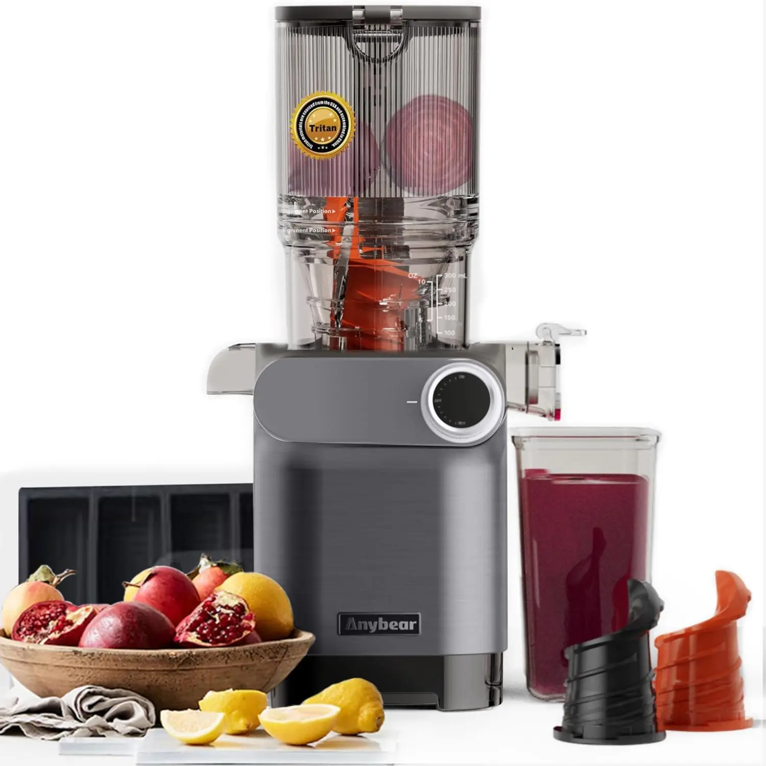 Juicer, Anybear 200W Masticating Juicer 4.3