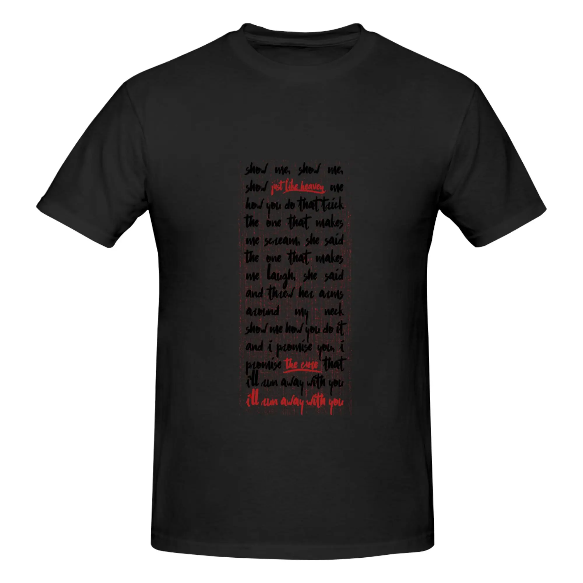 Funny The Cure Just Like Heaven (in black)  Men's Printed T-Shirt Unisex T shirtSport Women