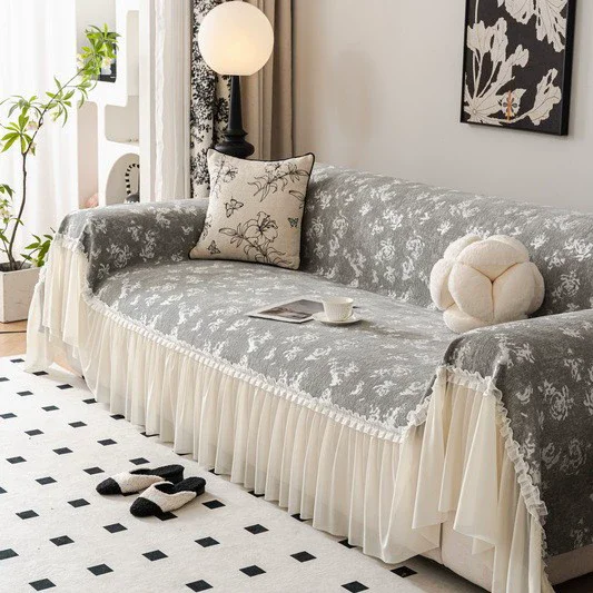 

Новая ретро-ткань для чехлов на диваны во французском стиле 2026 года, универсальная, всесезонная, с защитой от царапин кошек, нескользящая, премиум-класса