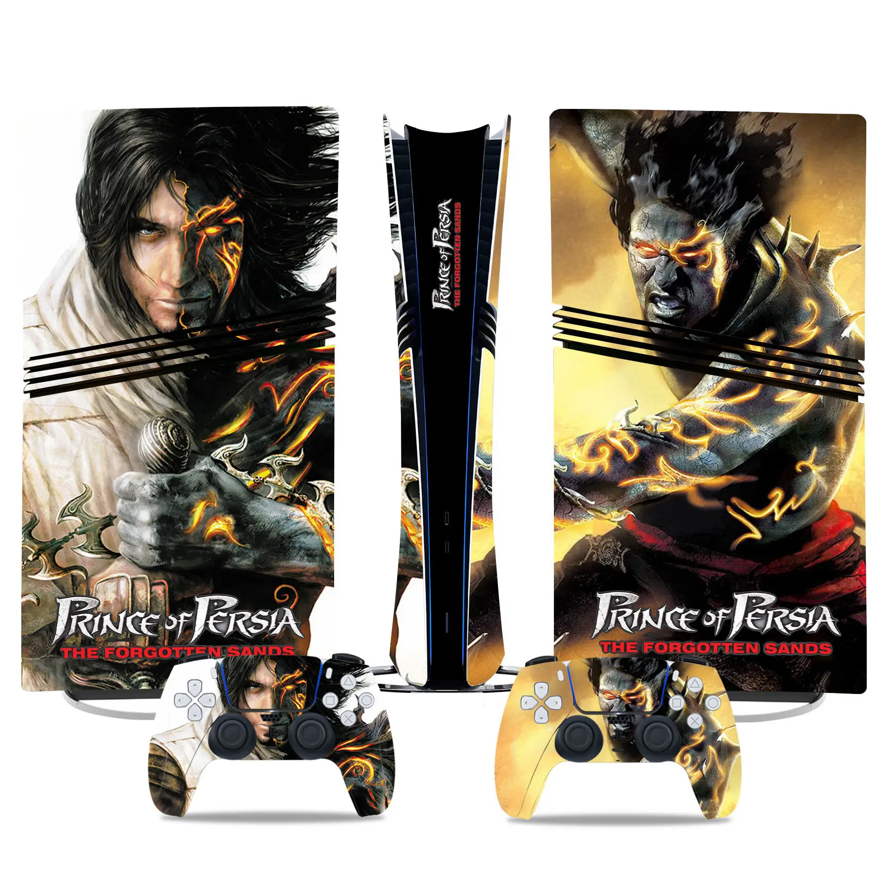 ملصق جلدي من الفينيل لوحدة التحكم PS5 PRO ووحدة التحكم Nioh Theme ملصق لاصق لإصدارات الأقراص الرقمية والأقراص