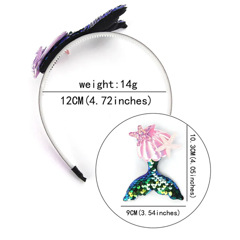 Mermaid Fish Tail Themed Birthday Party Hair Accessories Children's Hair Accessories Photo Prop Party Headbands image 3