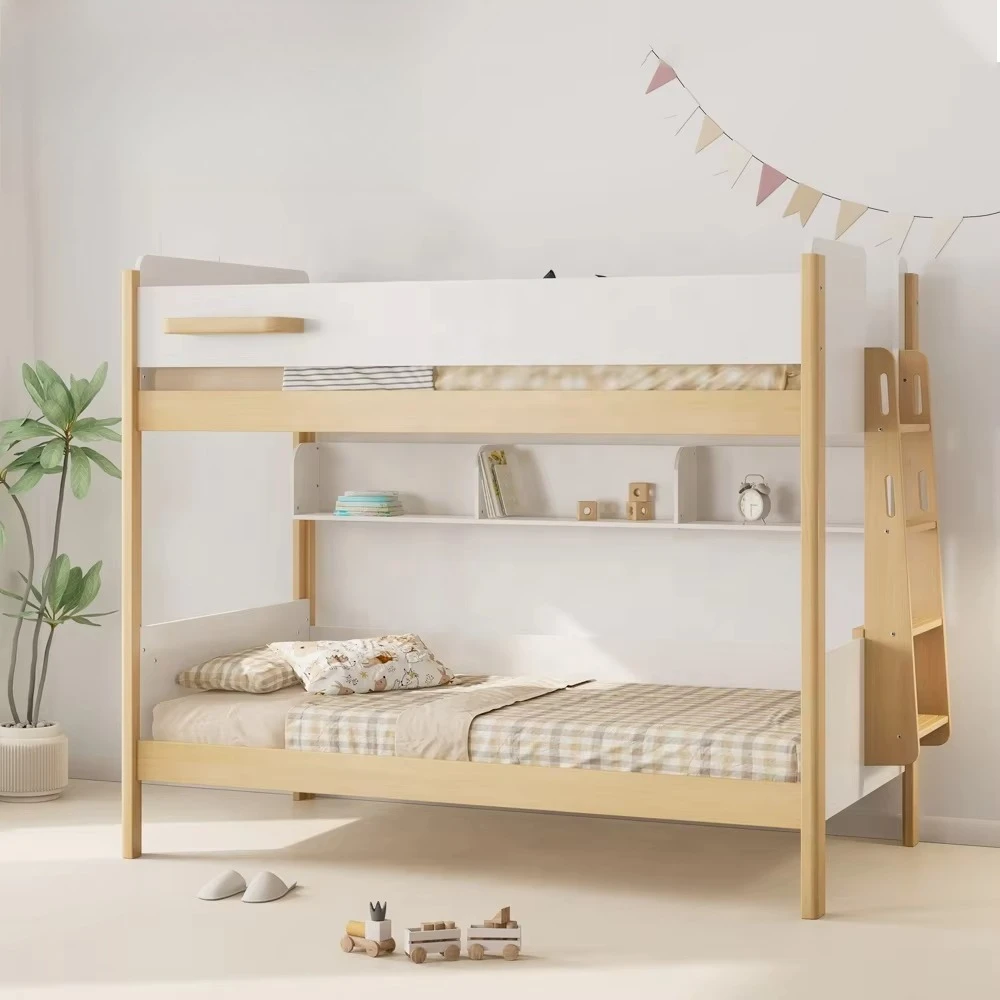 For King Single Bunk Bed with Stairs for Apartment & Small Bedroom AS/NZS 4220 Certified Wood Loft Convertible