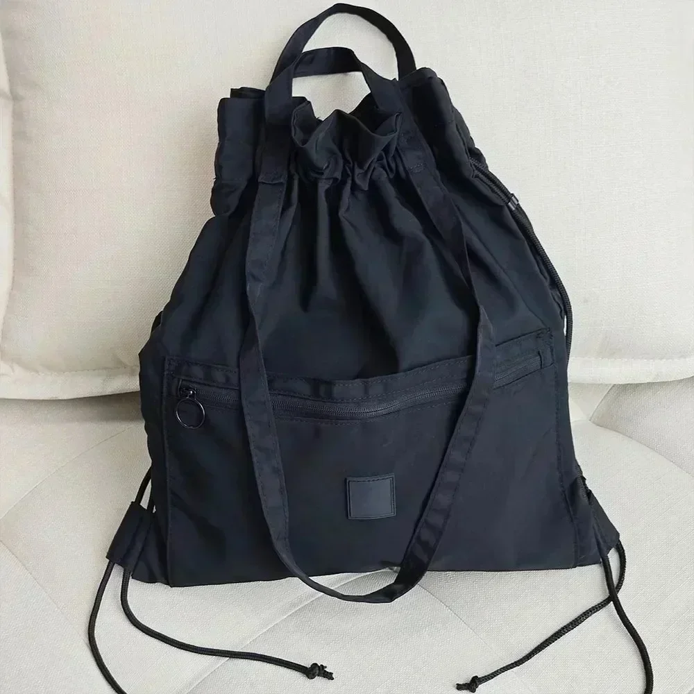 

Accolade Yoga Sports Bag Sport Double Drawstring Backpack Black Utility Tote Bag Back Pack Outdoor Commuting Sports Storage Bag