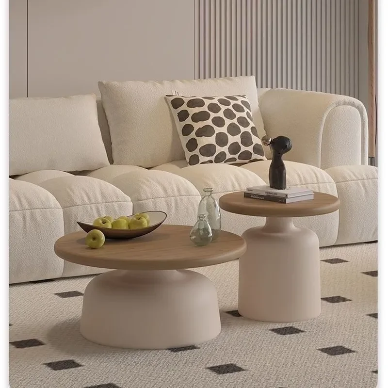 Nordic Simple Round Coffee Table For Small Apartment Living Room For Martini Bed And Breakfast Furniture
