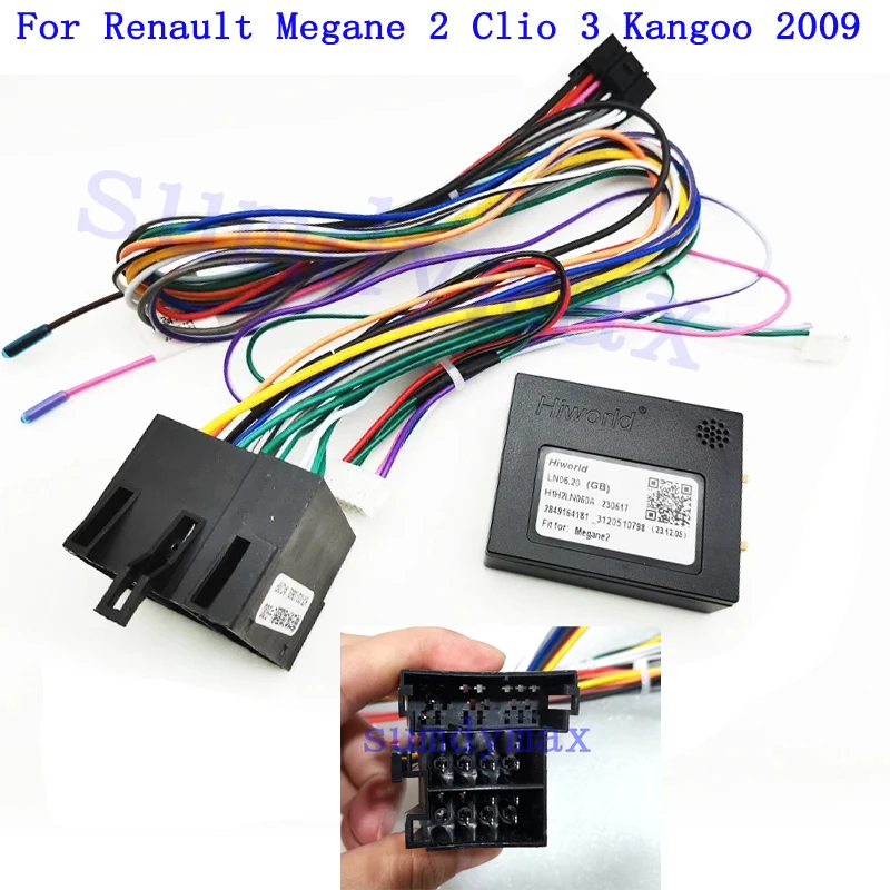 

Car 16pin Wiring Harness Adapter Decoder Android Radio Power canbus Cable For RENAULT Megane 2 Clio 3 Clio3 2004 - 2007