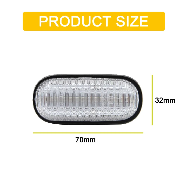 Conjunto de lámpara LED de señalización lateral, luz intermitente de 12V con lente transparente para Honda S2000 Accord Civic Prelude, ajuste de CR-X