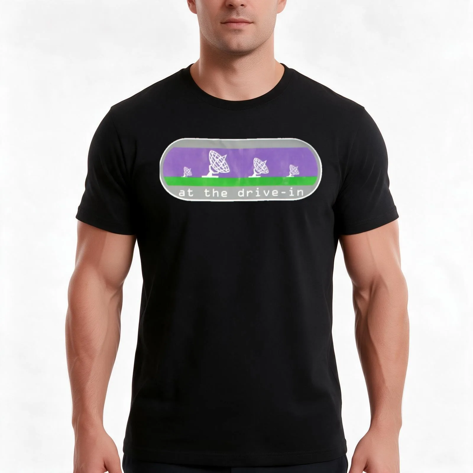 At The Drive In In Casino Out Classic T-Shirt, Summer Casual Cotton Tee, Oversized Streetwear Tops, Vintage Graphic Print