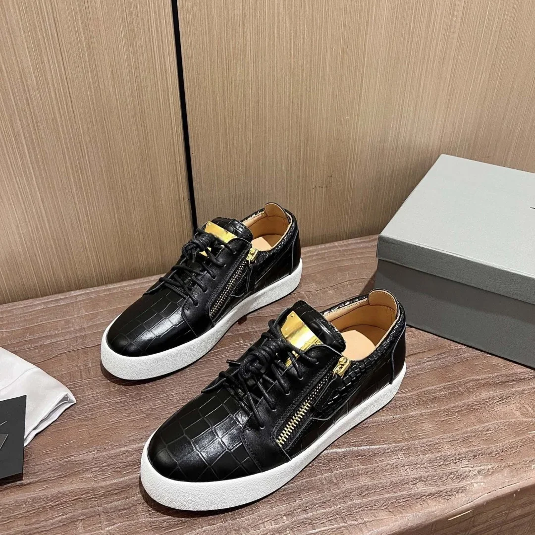 

New Fashion Casual Sneakers for Men Brand Designer Women Tennis shoes Luxury Real Leather GZ Loafers Sports shoes 35-48 G0409