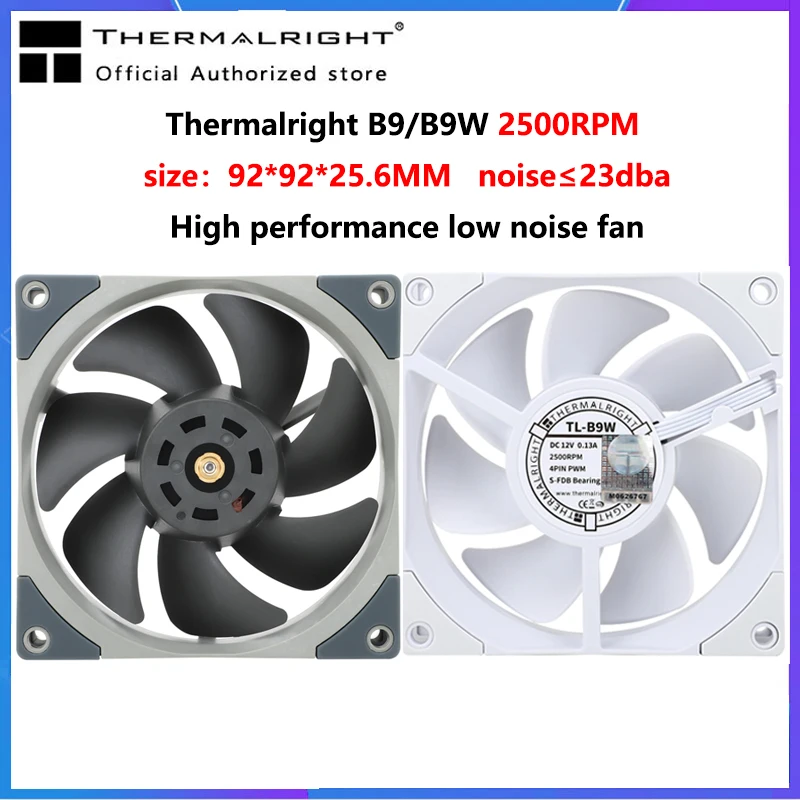 Thermalright TL-B9/B9W 92mm 4PIN PWM Case Fan Cooling Fan 2500RPM High Performance Quiet Fan Radiator Fan