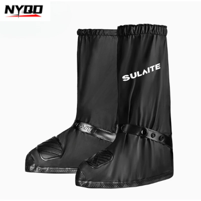 Motorcycle Boots Cover Thickened Non-slip Wear-resistant Outdoor Riding Rainy Day Rainproof High-top Rain Boot Cover