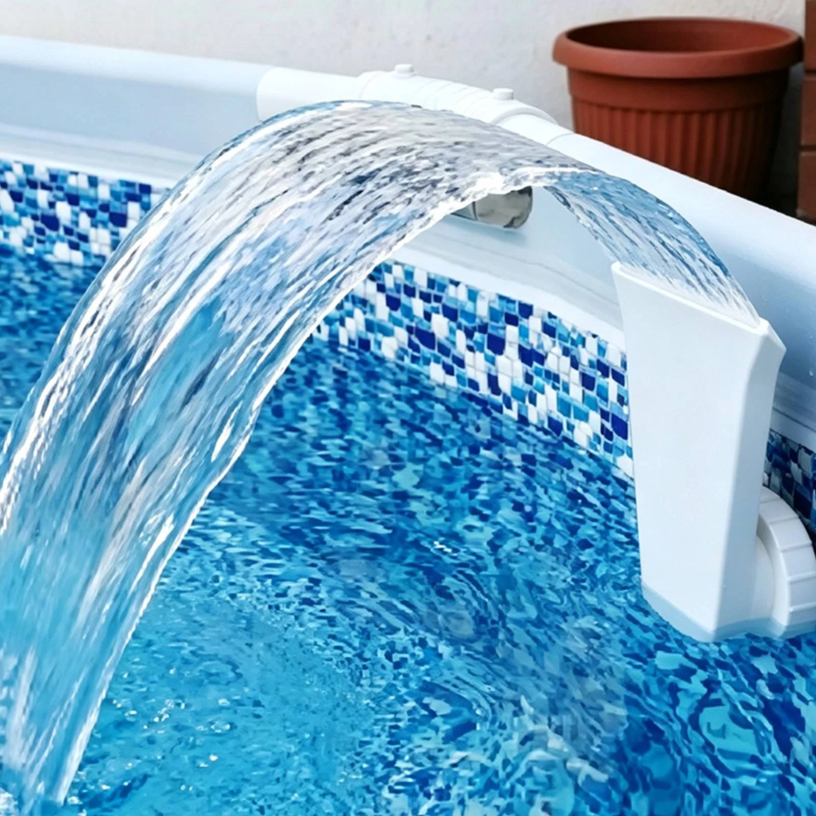 Fountain Bracket with Mounting Collar 3D-Printed Pool Fountain Bracket Pool Water Return Nozzle Direct-Mount Hardware