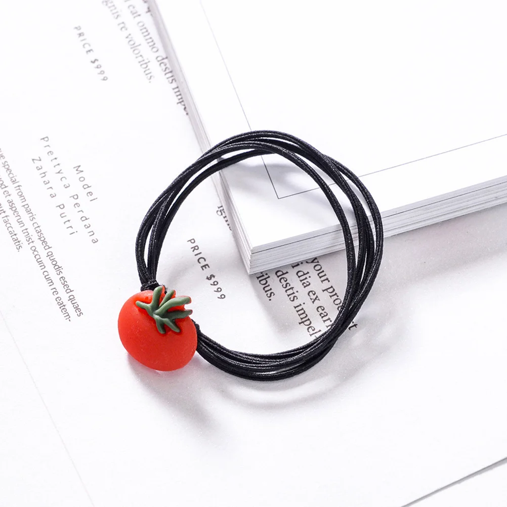 

10pcs High Elastic Rope Vegetable Fruit Shape Stretchy Hair Tie For Women Girls Daily Wear Creative Hair Accessories