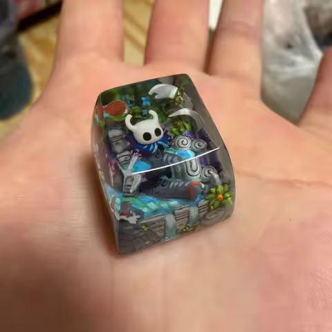 Anime Keycaps Hollow Knight Custom Keycaps for Mechanical Keyboard Caps Esc Key DIY Cross Axle Epoxy Resin Keycap PC Gamer Gifts