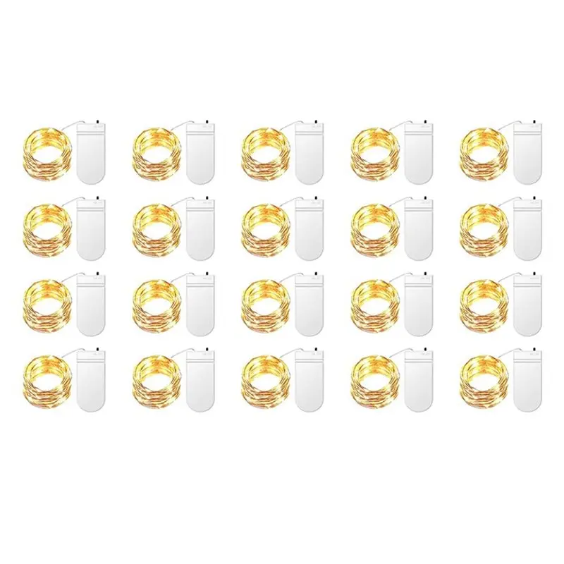 DT39 60Pack Fairy Lights Battery Operated, 3.3Ft 20LED Mini Starry Lights for Mason Jars Christmas, Warm White