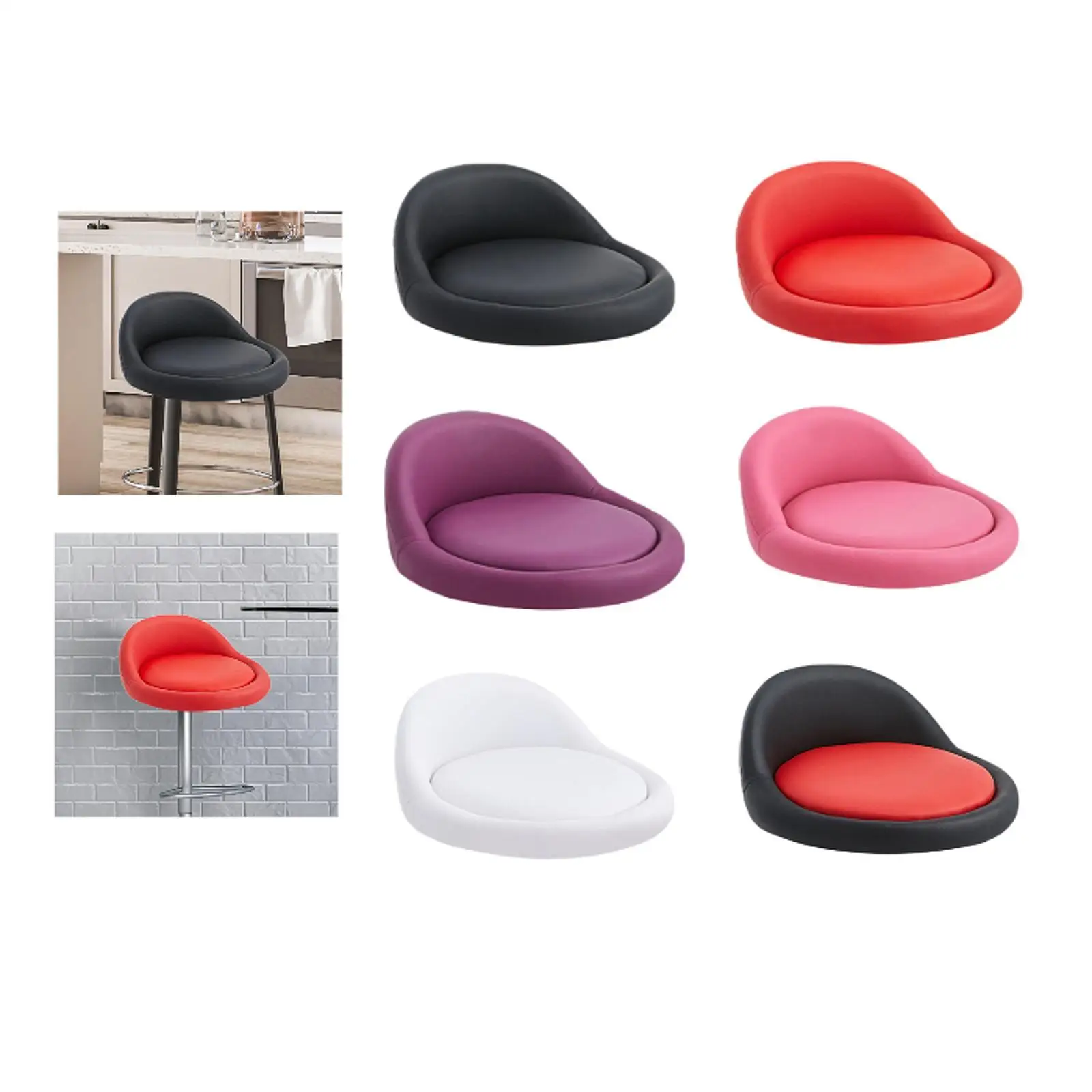 Sitzhocker, rund, leicht zu reinigen, Sitzhocker, Durchmesser 38 cm, PU-Leder