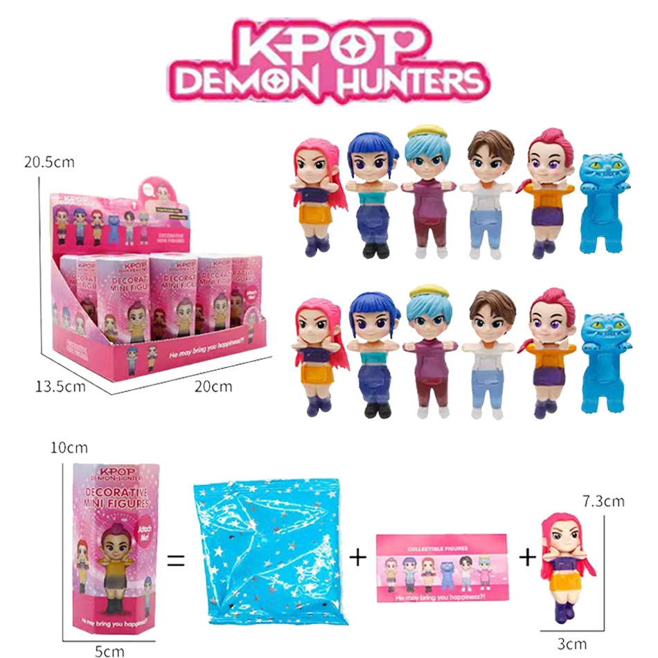 Nueva venta caliente Kpop Demon Hunters caja ciega serie figuras de Anime adornos muñecas Fans niños regalo de cumpleaños caja ciega aleatoria