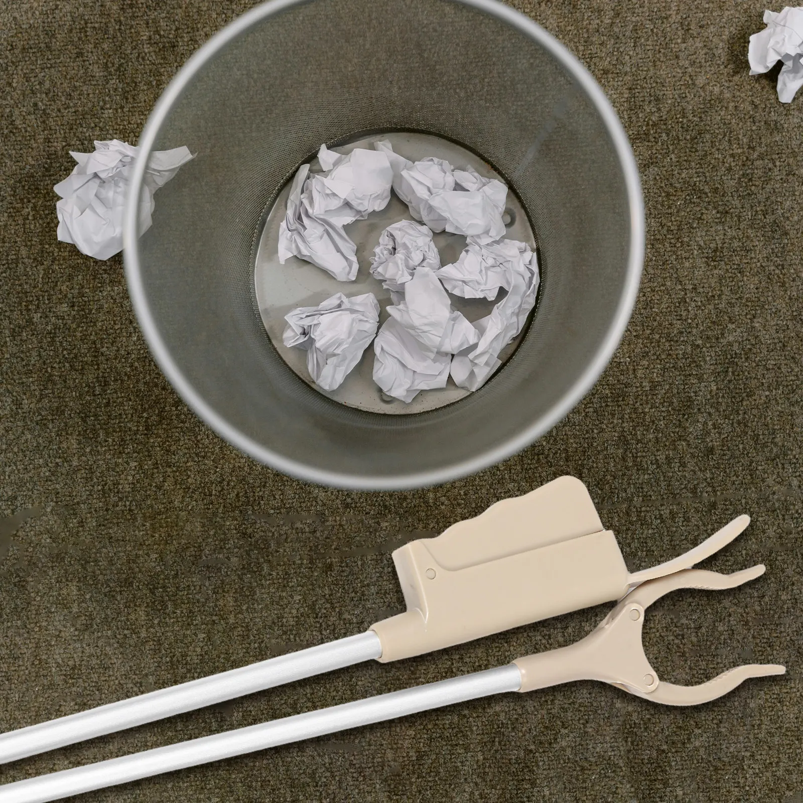 Foldable Trash Claw Grabber Reach Tool Extended Handle Portable Senior Grabber Picker Litter Collection Aid Handy Garbage Pickup