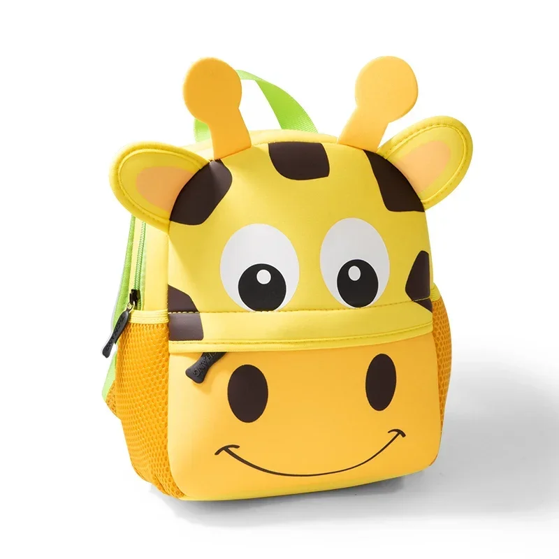 2024Hot Children Backpacks 3D Giraffe Design Girl Boys School Bags Toddler Kids Neoprene Schoolbag Kindergarten Cartoon Pouch