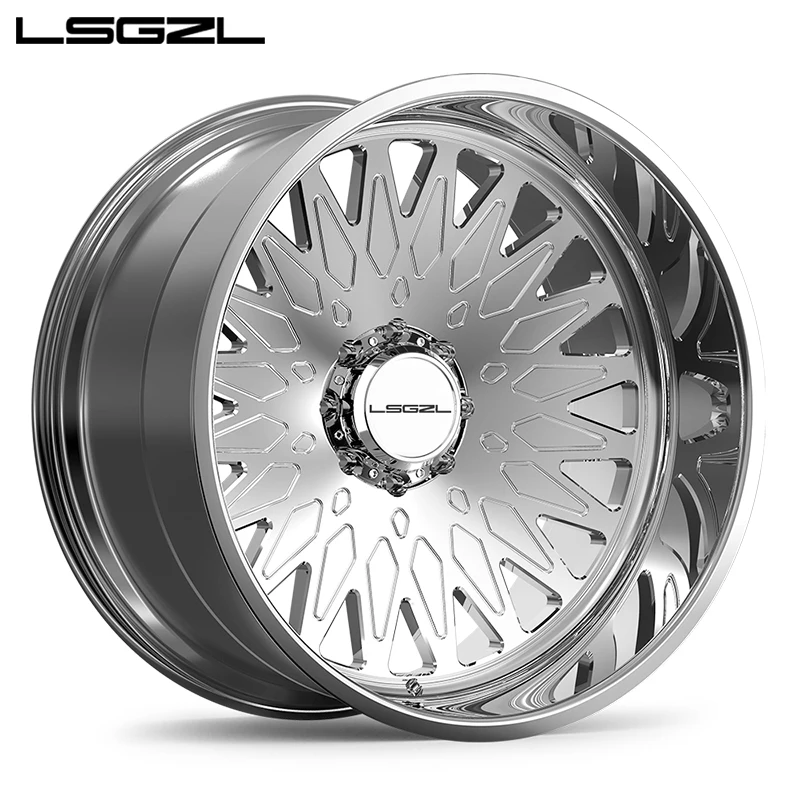 Alloy H Car Wheel Forged 8x170 8x180 Chrome Color Off-road Deep Dish Rim for ford RAM toyota dodge H2 20 22 24 26 28 Wheels Rims