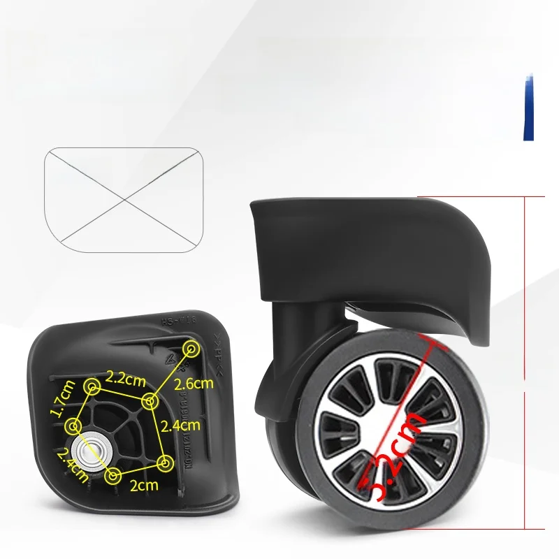 Luggage Wheel HS-W6/TZX 6.0 Million-Way Wheel Mute Password Box Wheel Travel Boarding Case Pulley 30