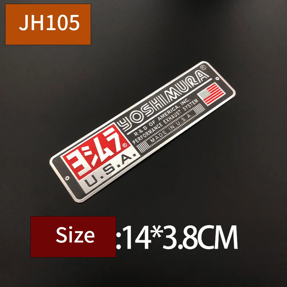 Heat Resistant Aluminum Exhaust Sticker Motorcycle Decal for Muffler Tip Custom Matte Finish