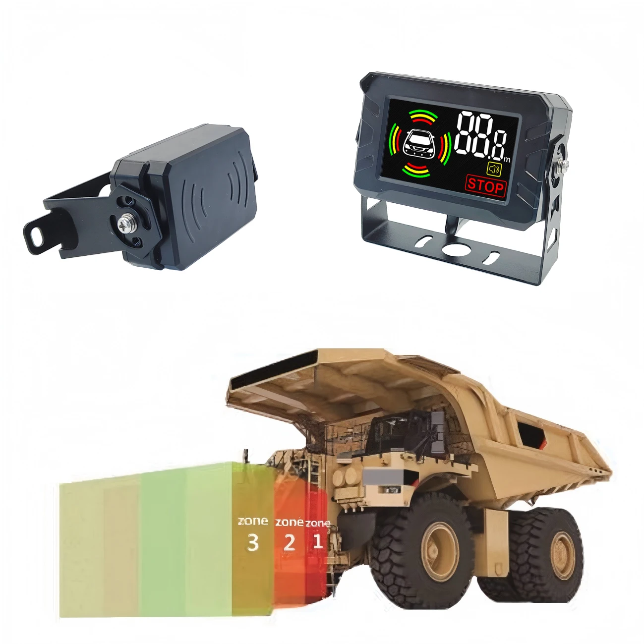 PWAS Ayuda de marcha atrás Radar de onda milimétrica Sensor de estacionamiento 10M Radar de carretilla elevadora